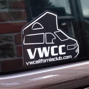 VW California Club Official Silhouette Logo Car Sticker (Small Subtle Size)