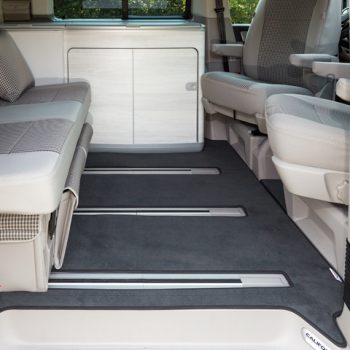 Brandrup Velour carpet for passenger compartment, VW T6/T5 California Ocean/SE  "Titanium Black"