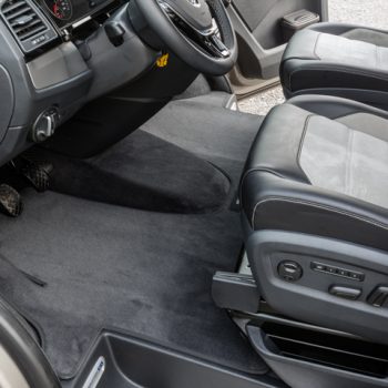 Brandrup Velour carpet for cabin, VW T6/T5 right-hand drive with snap fastener “Titanium Black”
