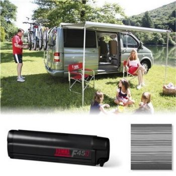 VW California T5/T6/T6.1 Fiamma F45s Awning inc Rain Guard - Black