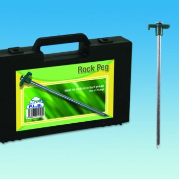 Heavy Duty 25cm Rock Pegs With Green Plastic Hook - Pack of  20