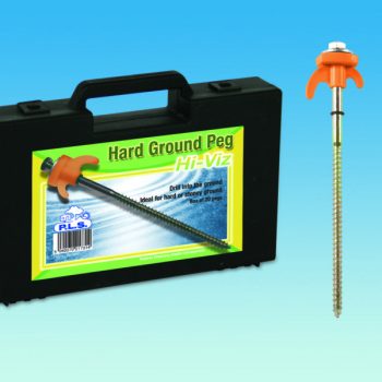 Heavy Duty Drill Type 25cm Rock Pegs With Hi-Viz Hook - Pack of  20