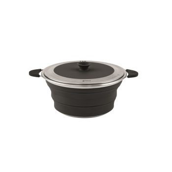 Outwell Collaps Collapsible Cooking Pot with Lid 2.5L - Midnight Black