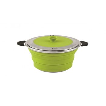 Outwell Collaps Collapsible Cooking Pot with Lid 2.5L - Lime Green