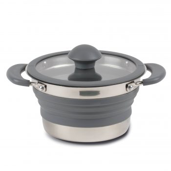 Kampa Collapsible 1L Grey Saucepan