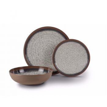 Kampa Artisan Farmhouse 12-Piece Melamine Dinner Set