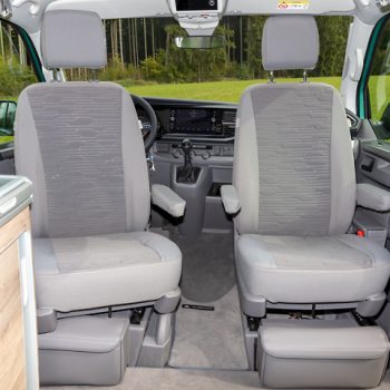 Brandrup Second Skin for cabin seats of the VW T6/T6.1 California Ocean/Coast in the design “Circuit/Palladium”
