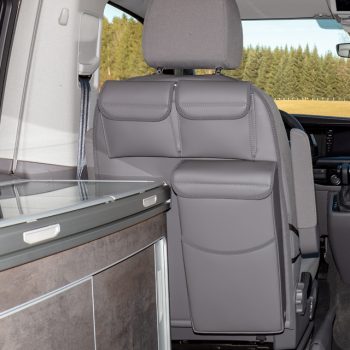 Brandrup UTILITY with MULTIBOX for the left cabin seat VW T6.1/T6/T5 California Ocean – Leather Palladium