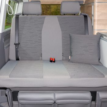 Brandrup Second Skin Seat Covers for 2-seater bench VW T6/T6.1 California Ocean "Circuit/Palladium" with ISOFIX