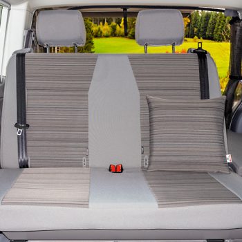 Brandrup Second Skin Seat Covers for 2-seater bench VW T6.1/T6 California Beach/Coast “Mixed Dots/Palladium”