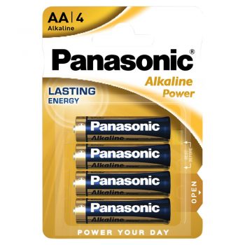 Panasonic Alkaline Power AA Batteries - Pack of 4