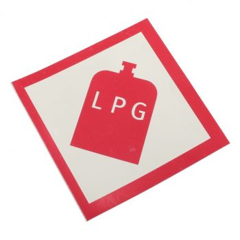 LPG Warning Sticker 100mm x 100mm