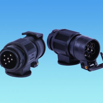 Black 13 Pin To 7 Pin Towing Conversion (13 pin car to 7 pin trailer / caravan)