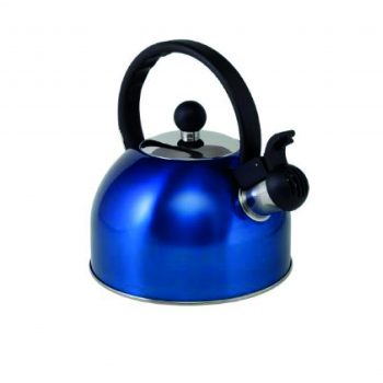Blue Stainless Steel Whistling Kettle 1.5litres