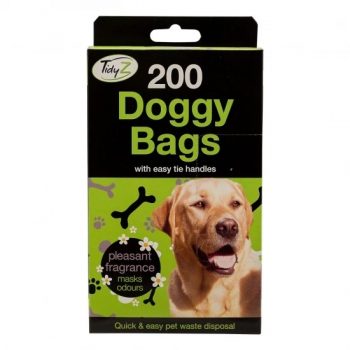 Doggy Bags With Tie Handles 200Pack