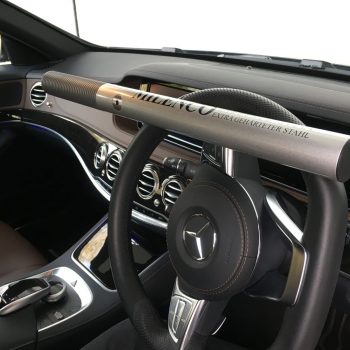 Milenco NEW High Security Steering Wheel Lock Silver + Pad & Bag – Silver