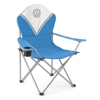 VW Deluxe Padded Folding Camping Chair - Blue