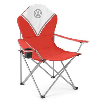 VW Deluxe Padded Folding Camping Chair - Red