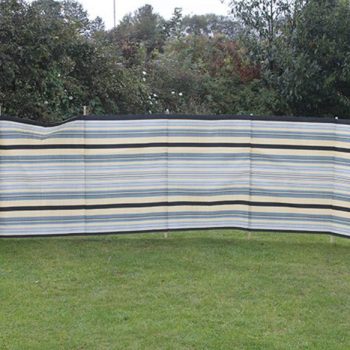 Blue Diamond Windbreak 7 Pole Sand / Grey Contemporary Stripe Windbreak