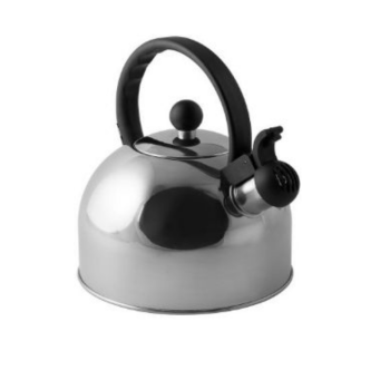 Silver Stainless Steel Whistling Kettle 2 Litres
