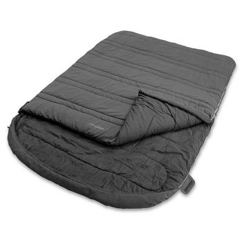 Outdoor Revolution Star Fall Kingsize 400 Sleeping Bag - Charcoal (with 2x Flannel Pillow Cases)