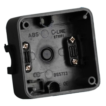 Powerpart C-Line Surface Mount Square Back Box – Dark Grey