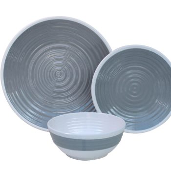 Premium 12pc Melamine Plate and Bowl Set