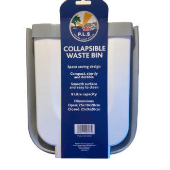 White/Grey Collapsible Waste Bin - Large 28cm